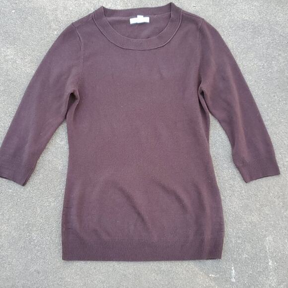 SALE New York & Company soft crew neck sweater brown small - Picture 1 of 2